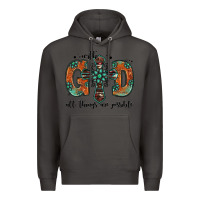 Smoke with god all things are possible gemstone cross Premium Hoodie - Jasminsmagicworld
