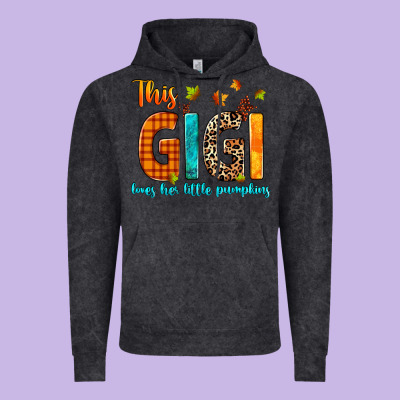 This Gigi Loves Her Little Pumpkins Vintage Hoodie Designed By Texasbilliewilder