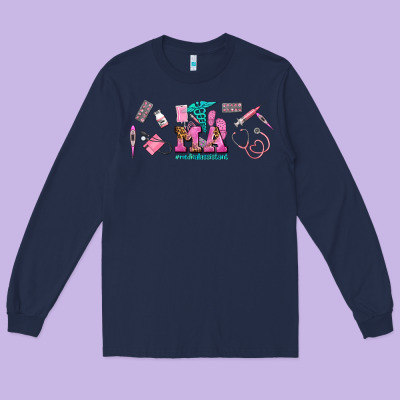 Medical Assistant Elements Long Sleeve Tee Designed By Adodesignshop