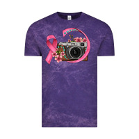 Cloud Purple floral cancer ribbon vintage camera Vintage Tee - FaDigitalArtStudio