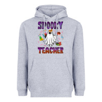 Heather Grey spooky teacher Heavyweight Hoodie - NancyCooperArtShop