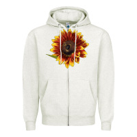 Oatmeal Heather ring o fine sunflower Zipper Hoodie - LillyAllenDesigns