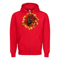 Red ring o fine sunflower Zipper Hoodie - LillyAllenDesigns