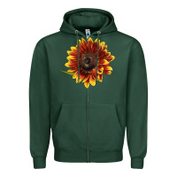 Sports Green ring o fine sunflower Zipper Hoodie - LillyAllenDesigns