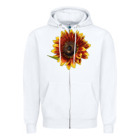 White ring o fine sunflower Zipper Hoodie - LillyAllenDesigns