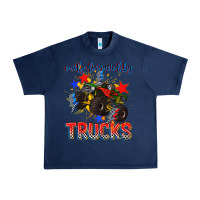 Navy easily distracted by trucks Urban Heavy Tee - AdoDesignShop