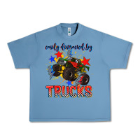 Pebble Blue easily distracted by trucks Urban Heavy Tee - AdoDesignShop