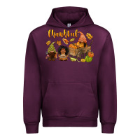 Mauve Wine Thankful afro gnome Urban Hoodie - NancyCooperArtShop