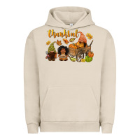 Pigment French Oak Thankful afro gnome Urban Hoodie - NancyCooperArtShop