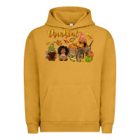 Pigment Peanut Butter Thankful afro gnome Urban Hoodie - NancyCooperArtShop