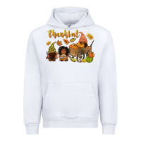 White Thankful afro gnome Urban Hoodie - NancyCooperArtShop
