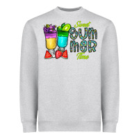 Heather Grey sweet summer time3 Heavyweight Sweatshirt - CowhideDigitalArt