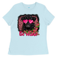 Baby Blue be mine belted galloway Ladies Tee - AdoDesignShop