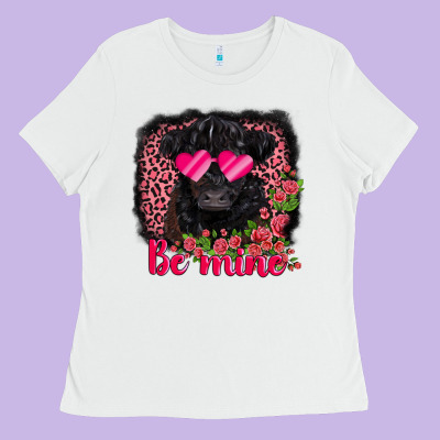 Be Mine Belted Galloway Ladies Tee Designed By Adodesignshop