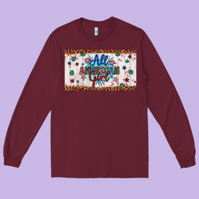 All American Girl Long Sleeve Tee Designed By Artiststas