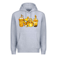 Heather Grey childhood cancer coffee Premium Hoodie - Jasminsmagicworld