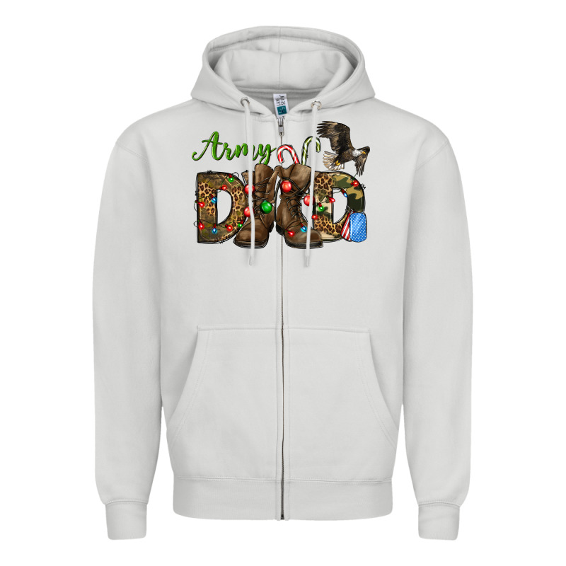 Christmas Army Dad Zipper Hoodie by NancyCooperArtShop | Teevron