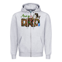 Heather Grey Christmas Army Dad Zipper Hoodie - NancyCooperArtShop