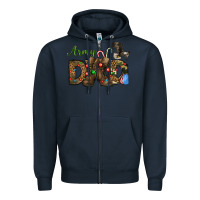 Navy Christmas Army Dad Zipper Hoodie - NancyCooperArtShop
