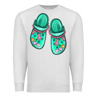 Oatmeal Heather nurse crocs Premium Sweatshirt - MaliasSmallBusiness