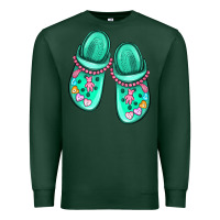 Sports Green nurse crocs Premium Sweatshirt - MaliasSmallBusiness
