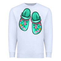 White nurse crocs Premium Sweatshirt - MaliasSmallBusiness
