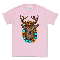 Bubblegum Pink deer gemstone sunflower Classic Tee - JahusDesignShop