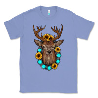 Colony Blue deer gemstone sunflower Classic Tee - JahusDesignShop