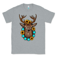 Heather Grey deer gemstone sunflower Classic Tee - JahusDesignShop