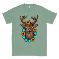 Sage deer gemstone sunflower Classic Tee - JahusDesignShop