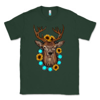Sports Green deer gemstone sunflower Classic Tee - JahusDesignShop