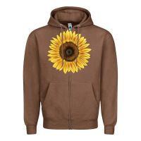 Chestnut giganteus sunflower Zipper Hoodie - LillyAllenDesigns