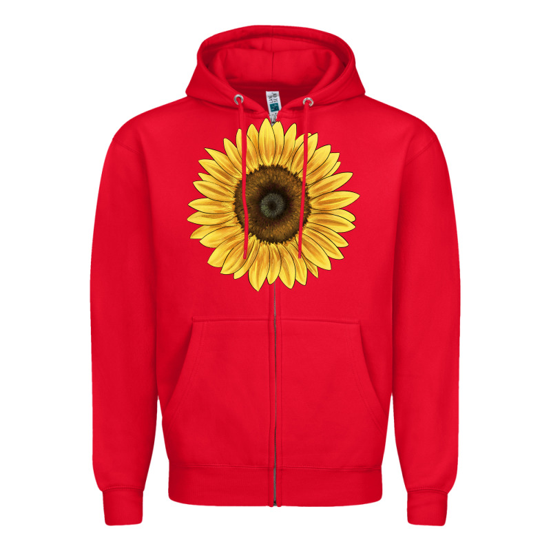 Giganteus Sunflower Zipper Hoodie by LillyAllenDesigns | Teevron