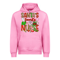 Fuchsia Pink santa's favorite nurse Urban Hoodie - texasbilliewilder
