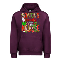 Mauve Wine santa's favorite nurse Urban Hoodie - texasbilliewilder