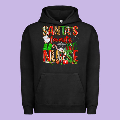 Santa's Favorite Nurse Urban Hoodie Designed By Texasbilliewilder