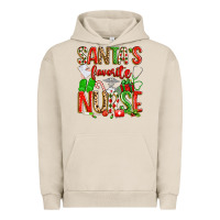 Pigment French Oak santa's favorite nurse Urban Hoodie - texasbilliewilder