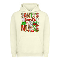 Pigment Pistachio santa's favorite nurse Urban Hoodie - texasbilliewilder