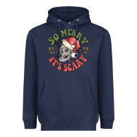 Navy so merry it's scary Heavyweight Hoodie - MaliasSmallBusiness