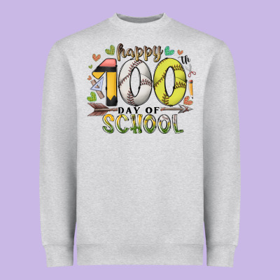 Happy 100 Day Of School Heavyweight Sweatshirt Designed By Racoondesign