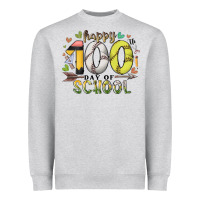 Heather Grey happy 100 day of school Heavyweight Sweatshirt - RacoonDesign