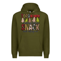 Army Green torn between looking like a snack and eating one christmas cake Premium Hoodie - Jasminsmagicworld