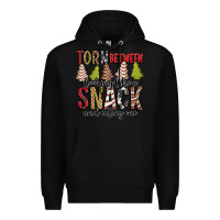 Black torn between looking like a snack and eating one christmas cake Premium Hoodie - Jasminsmagicworld