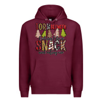Burgundy torn between looking like a snack and eating one christmas cake Premium Hoodie - Jasminsmagicworld