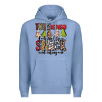Colony Blue torn between looking like a snack and eating one christmas cake Premium Hoodie - Jasminsmagicworld