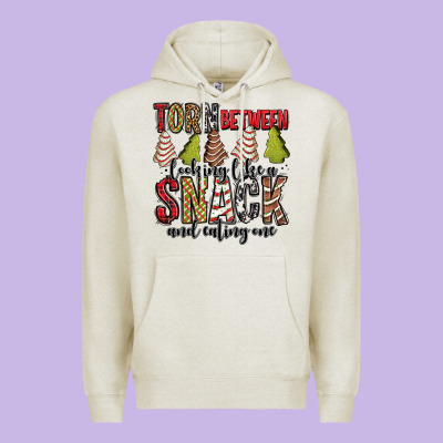 Torn Between Looking Like A Snack And Eating One Christmas Cake Premium Hoodie Designed By Jasminsmagicworld