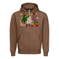 Chestnut Cake Christmas trees Zipper Hoodie - NancyCooperArtShop