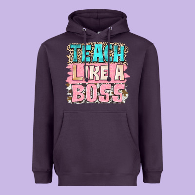Teach Like A Boss Heavyweight Hoodie Designed By Nancycooperartshop
