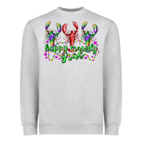 Heather Grey happy crawdy gras Heavyweight Sweatshirt - RacoonDesign