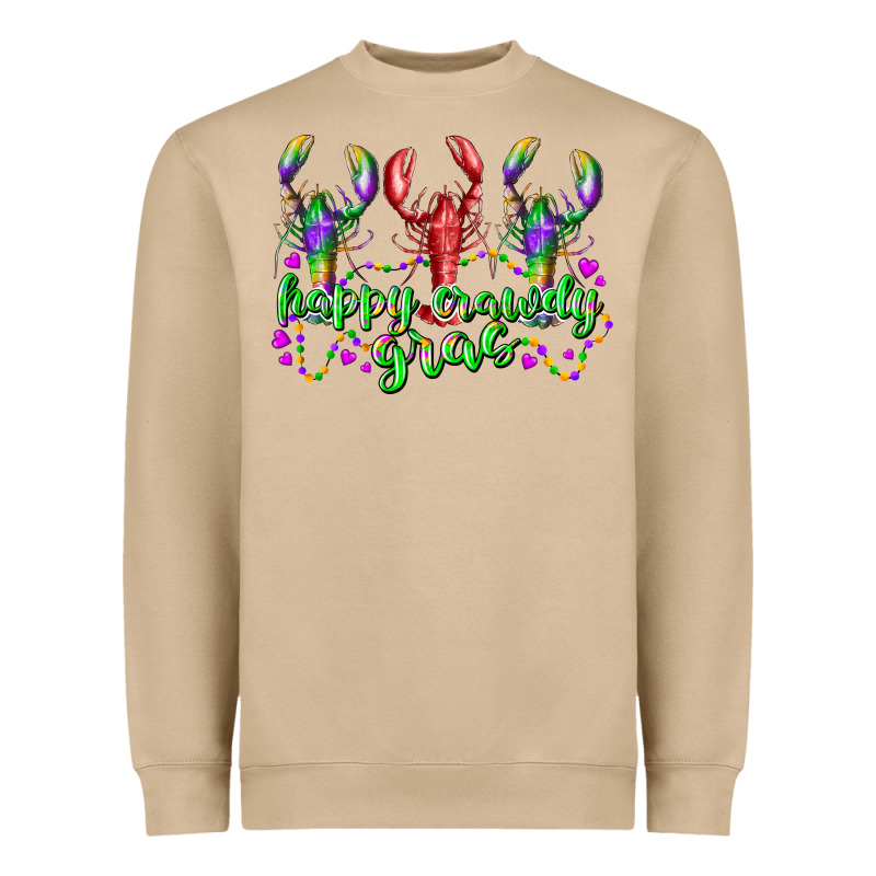 Happy Crawdy Gras Heavyweight Sweatshirt by RacoonDesign | Teevron